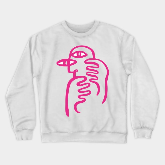 Think Pink Crewneck Sweatshirt by ceciliawaxberg